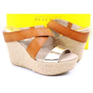 Photo of Kenneth Cole Reaction Oscar Rent Her Platform Wedge Sandals Light Gold Size 10