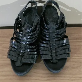 Photo of NY&C Black Wedges Wedge Sandals Size 7