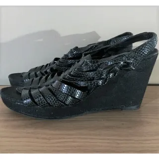 Photo of NY&C Black Wedges Wedge Sandals Size 7
