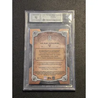 Photo of 2013 Topps Supreme Duke Snider Supreme Stylings Autographs Blue BGS 8.5 #/20