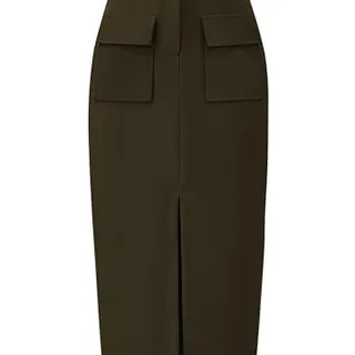 Photo of High Waist Cargo Midi Pencil Skirt