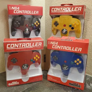 Photo of 4 N64 Controllers 4 Colors Bundle (NEW) Blue Red Yellow Black Nintendo Old Skool
