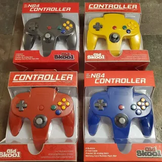 Photo of 4 N64 Controllers 4 Colors Bundle (NEW) Blue Red Yellow Black Nintendo Old Skool
