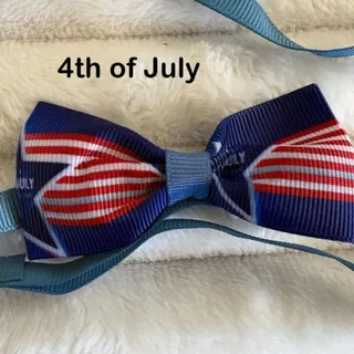 Photo of Pet Dog Cat Bow Ties USA 4th of July 250th Independence Day NEW