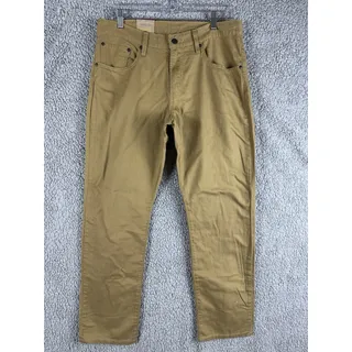 Photo of NWT Levis Middy Straight Jeans Mens 30x30 Mustard Brown Ochre 100% Cotton