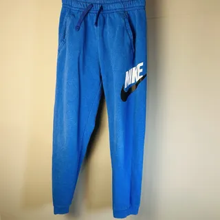 Photo of Nike Youth L Blue Sweatpants Club Fleece Joggers Small Adult Fit Y2k streetwear