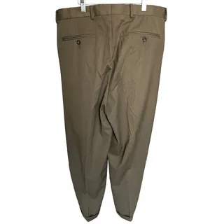 Photo of Geoffrey Beene slacks light brown flat front pockets men's 36 x 29