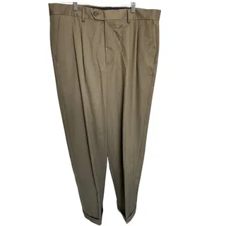 Photo of Geoffrey Beene slacks light brown flat front pockets men's 36 x 29