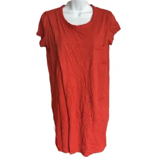 Photo of Mododoc burnout faux wrap drape tee shirt mini dress burnt orange Small NWOT
