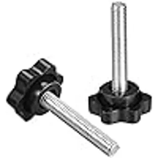 Photo of Clamping Screw Knob, Plum Hex Shaped Grips Star Knob Male Thread, 6 Pcs