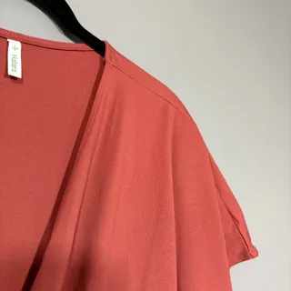Photo of Halara NWT Faux Wrap Top Rust Colored V-Neck Crossover - 1X - Women's Plus Size