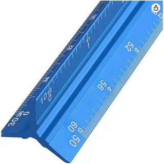 Photo of Engineer Scale Ruler 12 Inch, Triangular Engineering Drafting Tool