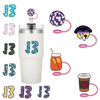 Photo of 10Pcs 0.4in Straw Cover Toppers Accessories Compatible for Stanley Cup
