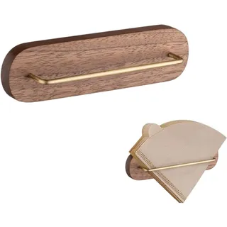 Photo of Coffee Filter Holder, Cone Coffee Filter Holder Storage- B Walnut