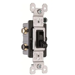 Photo of Single Pole Toggle Light Switch, Residential Grade, Black (9 Pack)