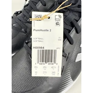 Photo of Adidas PureHustle 2 Softball Cleats Black Silver Womens 10 H00984 NWT