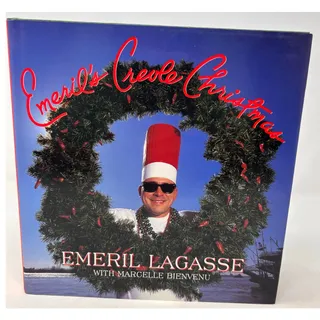 Photo of Emeril Lagasse with Marcelle Bienvenu Emeril's Creole Christmas Cookbook