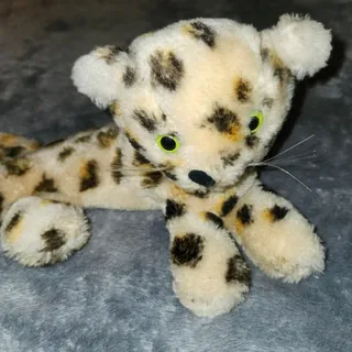 Photo of Rare 1978 Dakin Leopard Plush Vintage Bean Filled Green Eyes