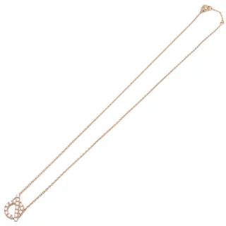 Photo of Hermes Finesse Diamond 18K Rose Gold Necklace Pink