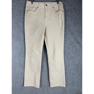 Photo of J. McLaughlin Ivory Velvet Pants Size 4 Straight Stretch Luxe Designer Classic