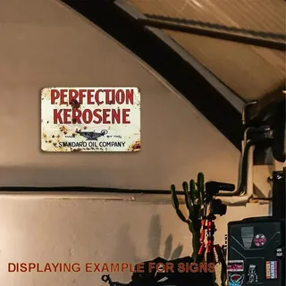 Photo of Metal Tin Petroliana Sign • Wadham's True Gasoline • 12x8 • Black White Red Gold