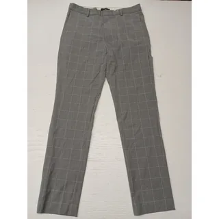 Photo of H&M (31x30) Slim Straight Fit Square Plaid Dress Slacks