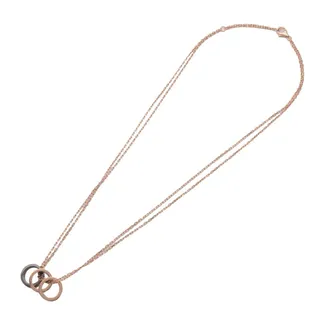 Photo of Cartier Love Three Hoop Diamond 18K Rose Gold Necklace