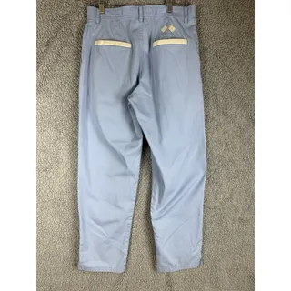 Photo of iliac Golf Pants Men 30x32 Blue Golf Pants Leather Trim Straight Leg