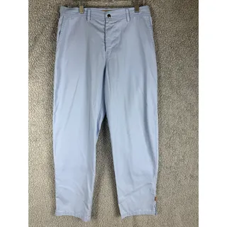 Photo of iliac Golf Pants Men 30x32 Blue Golf Pants Leather Trim Straight Leg