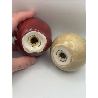 Photo of Ceramic Apple & Pear Salt & Pepper Shaker Set, Cottagecore Kitchen Accents