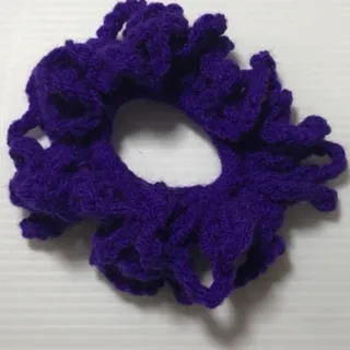Photo of NWT Purple Handmade Crocheted Hair Scrunchie by Dawny