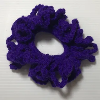 Photo of NWT Purple Handmade Crocheted Hair Scrunchie by Dawny