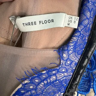 Photo of Three Floor Revolve Cobalt Blue Lace Mini Dress NWT
