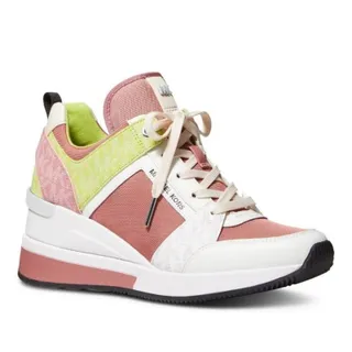 Photo of Michael Kors Georgie Trainer Rose Multi Wedges Sneakers Shoes Women's 7.5 M