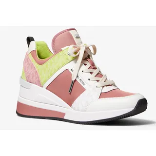 Photo of Michael Kors Georgie Trainer Rose Multi Wedges Sneakers Shoes Women's 7.5 M