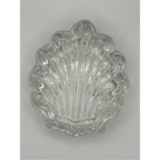 Photo of Vintage Shell Shaped Trinket Box with Lid, Gorham Chantilly, Clear Lead Crystal