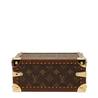 Photo of Louis Vuitton Monogram Petite Valise Mini Trunk Handbag Brown