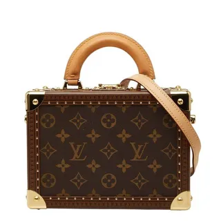 Photo of Louis Vuitton Monogram Petite Valise Mini Trunk Handbag Brown