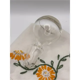 Photo of Vintage Clear and Silver Decanter Top or Wine Stopper