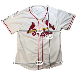 Photo of St Louis Cardinals MLB SGA Jersey Adult XL White Scott Credit Union Blank Back