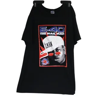Photo of E-40 The Mail Man Shirt Sick Wid It Records Rap Tee Black Size L