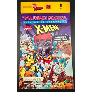 Photo of Vintage 1995 Marvel X-Men Talking Pages Storybook Magneto's Master Plan Tested