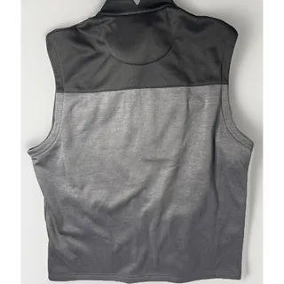 Photo of Callaway Golf Vest Mens XL Black Heather Grey Full Zip Colorblock NWT