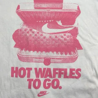 Photo of Nike Hot Waffles To Go Graphic Tee Men's M Light Blue Sneaker Print NWT