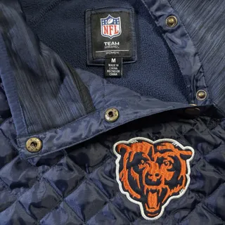 Photo of Chicago Bears Women’s G-III Quilted 1/2 Snap Pullover Jacket Size Medium Fleece