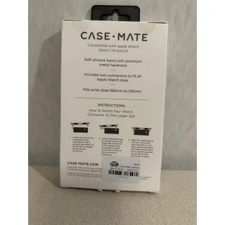 Photo of Case-Mate Silicone Watchband Apple Watch Series 1-10 SE Black Fits All Sizes