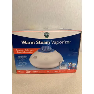 Photo of Vicks Warm Steam Vaporizer Humidifier 1.5 Gal Filter Free Night Light White New