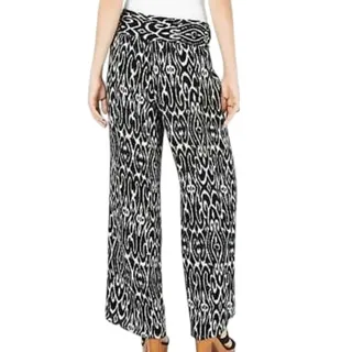 Photo of International Concepts Crinkle Gauze Wide Leg Pants Small