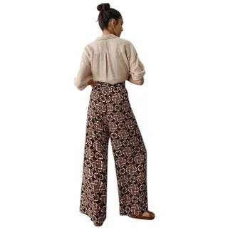 Photo of Faithfull The Brand Black Orange White Leia Pants Size 4