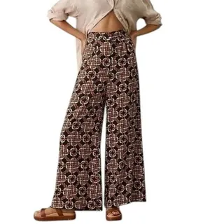 Photo of Faithfull The Brand Black Orange White Leia Pants Size 4